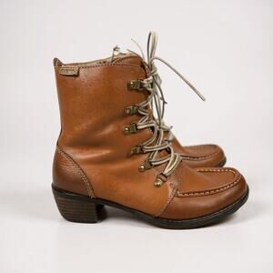 Women’s Pikolinos Leather Lace Up Combat Boots